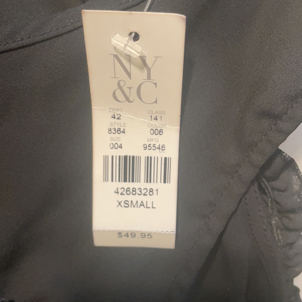 Black Off The Shoulder Ruffle Top. NY&C; size XS. - Picture 4 of 5